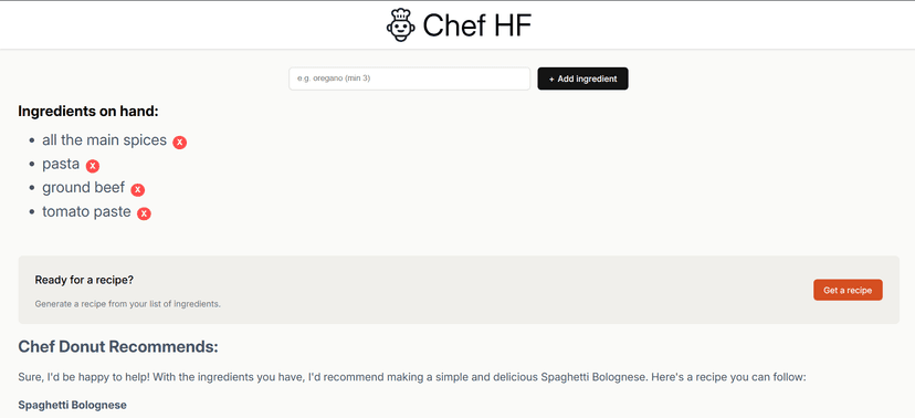 Recipe Generator App Screenshot
